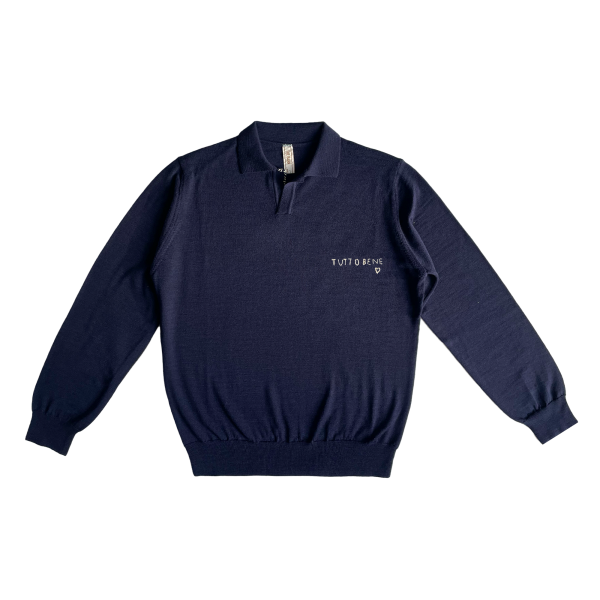 Unisex Merino Polo Sweater – “Tutto Bene”