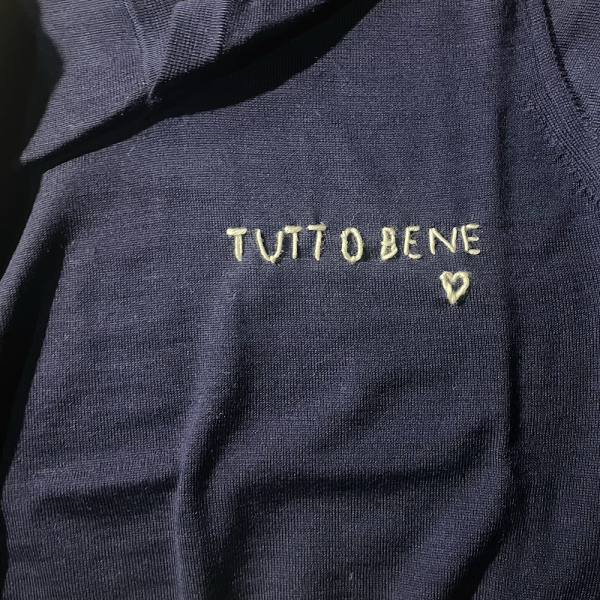 Unisex Merino Polo Sweater – “Tutto Bene”